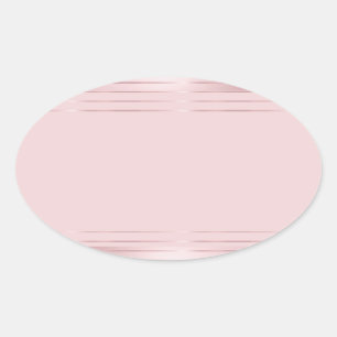Add Your Text Blank Template Modern Rose Gold Oval Sticker