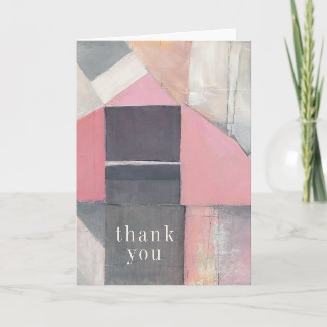 Add Your Text | Blushing Bride Letterpress Thank You Card (Front)