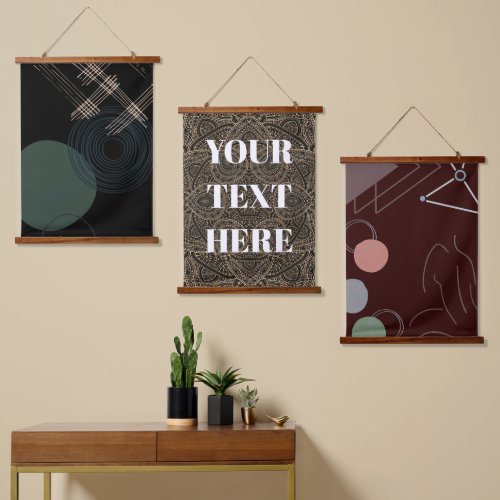 Add Your Text Brown Green Artist  Hanging Tapestry