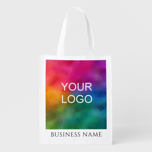 Add Your Text Business Company Logo Here Template Grocery Bag
