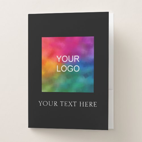 Add Your Text Business Logo Create Your Own Pocket Folder
