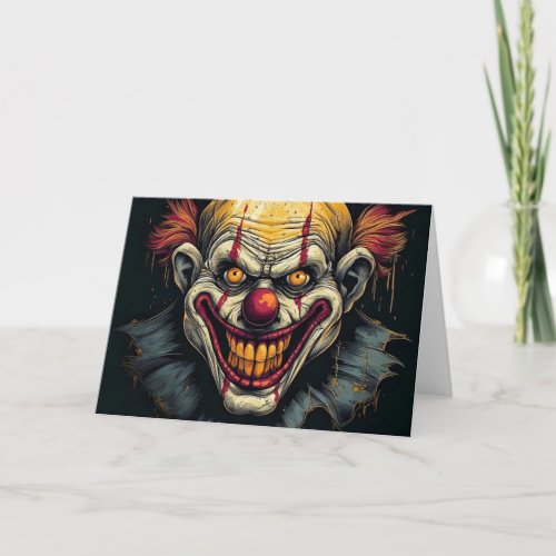 Add Your Text  Circus Clown Illustration Card