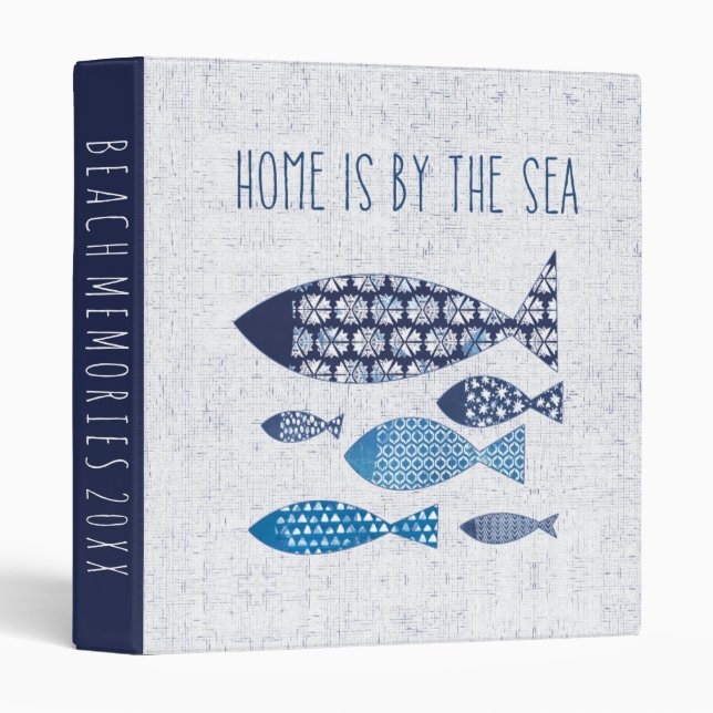 Add Your Text | Coastal Art | Home is By the Sea Binder (Front/Spine)