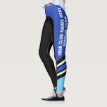 "Add Your Text" Customisable, Side Stripe Leggings<br><div class="desc">Whatever the sport you enjoy, you can easily create some custom leggings for you and your group. Use the "Personalize this template" feature to change the text. Click on "details" Simply write what you want in text boxes to quickly make some stylish, personalized leggings. If you would like some assistance...</div>