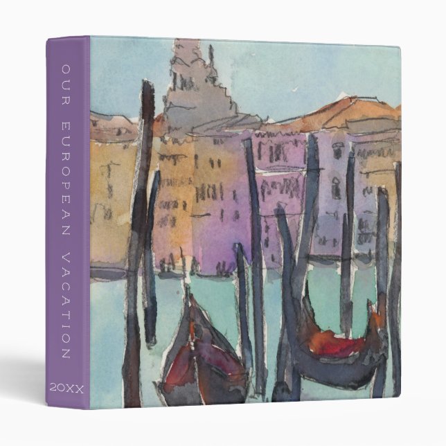 Add Your Text | Destinations | Two Gondolas in Ven Binder (Front/Spine)