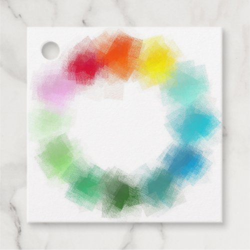 Add Your Text Elegant Modern Colorful Abstract Favor Tags