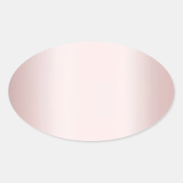 Add Your Text Elegant Rose Gold Blank Template Oval Sticker