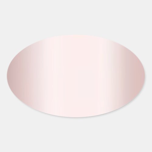 Add Your Text Elegant Rose Gold Blank Template Oval Sticker