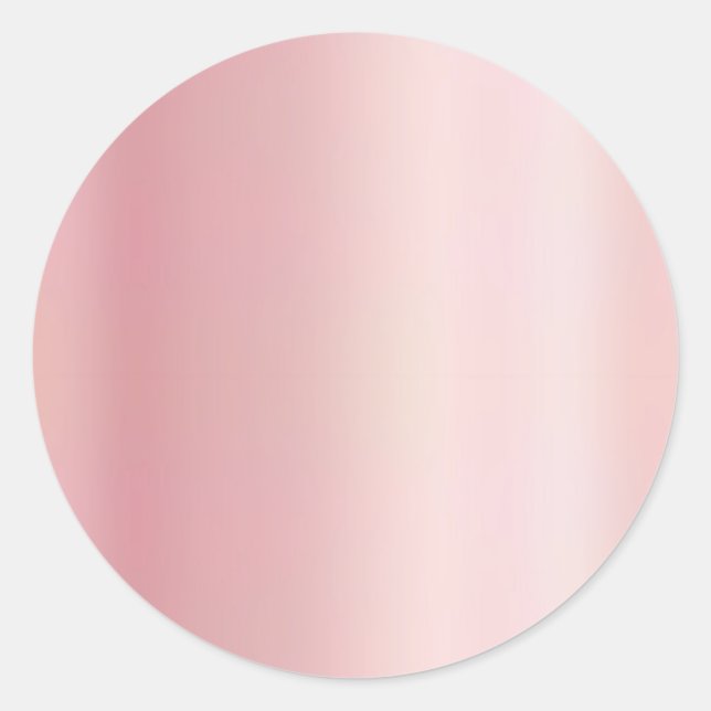 Add Your Text Elegant Rose Gold Template Blank Classic Round Sticker (Front)