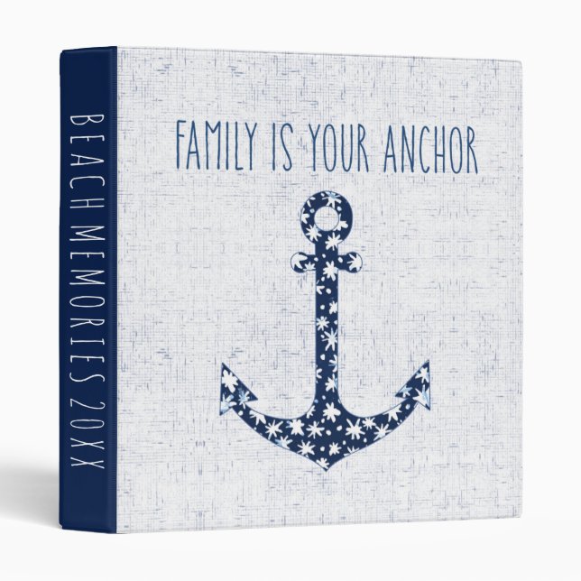 Add Your Text | Family Is Your Anchor Binder (Front/Spine)