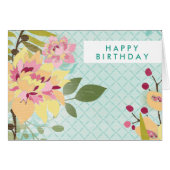 Add Your Text | Floral Garden, Blue Background (Front Horizontal)