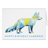 Add Your Text | Geometric Fox Animal (Front Horizontal)