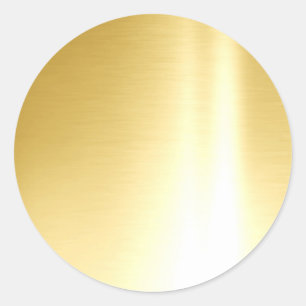 Add Your Text Glam Gold Blank Elegant Template Classic Round Sticker