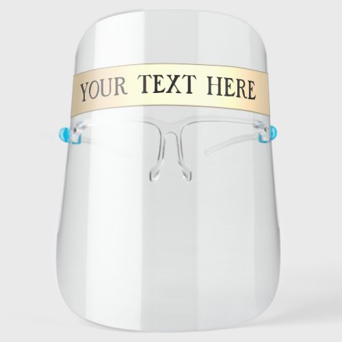 Add your textGold LineSimple Face Shield