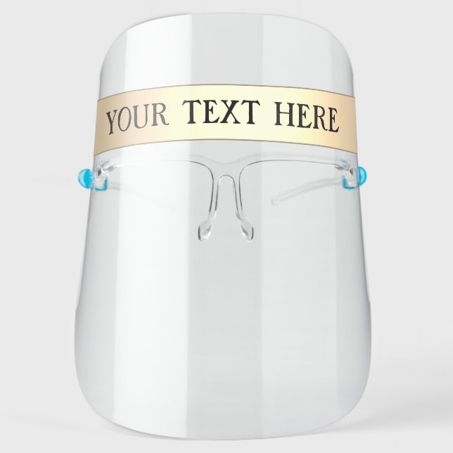 Add your text,Gold Line,Simple Face Shield (Front)
