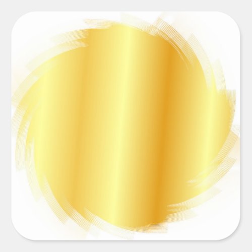 Add Your Text Gold Look Blank Template Modern Square Sticker
