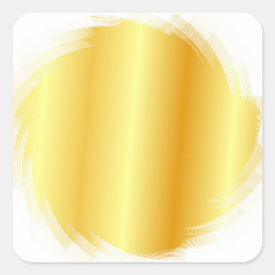 Add Your Text Gold Look Blank Template Modern Square Sticker