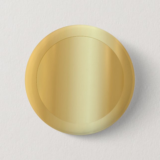 Add Your Text Gold Look Elegant Blank Template Button (Front)