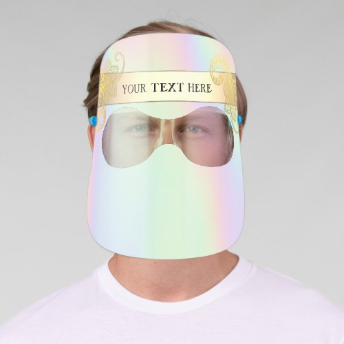 Add your textGold Paisley Face Shield