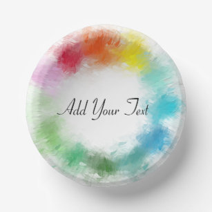 Add Your Text Hand Script Modern Colorful Template Paper Bowls