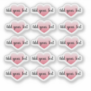 Add your text Heart message sticker