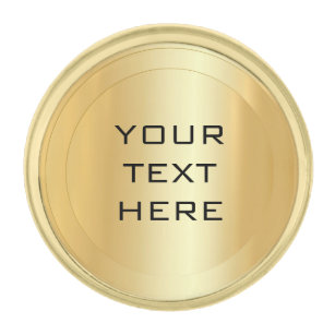 Add Your Text Here Custom Faux Gold Elegant Gold Finish Lapel Pin