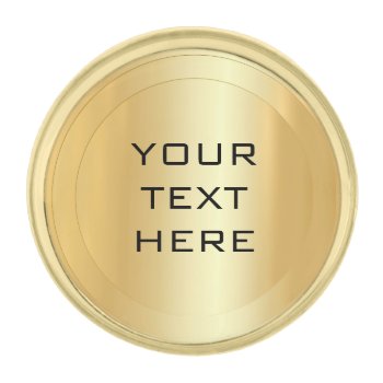 Add Your Text Here Custom Faux Gold Elegant Gold Finish Lapel Pin by art_grande at Zazzle