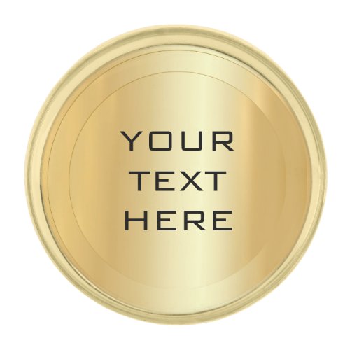 Add Your Text Here Custom Faux Gold Elegant Gold Finish Lapel Pin