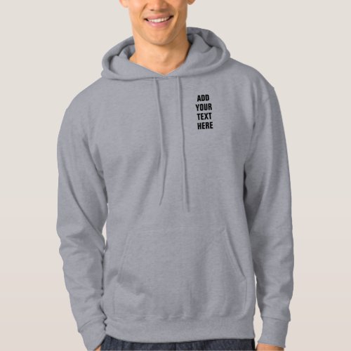Add Your Text Here Double_Sided Mens Basic Grey Hoodie
