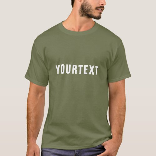 Add Your Text Here Modern Elegant Template Mens T_Shirt