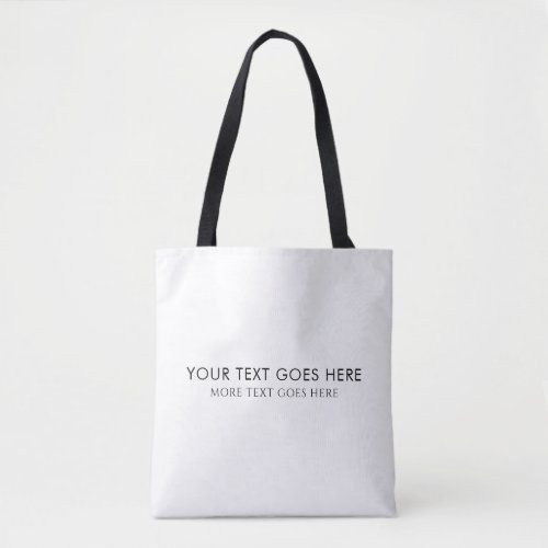 Add Your Text Here Template Elegant Minimalist Tote Bag