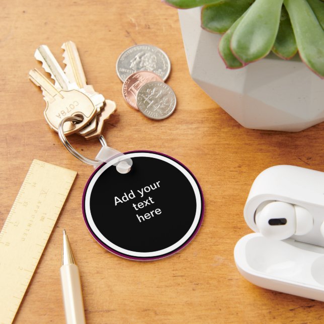 Add Your Text Here - TEMPLATE Keychain (Desk)