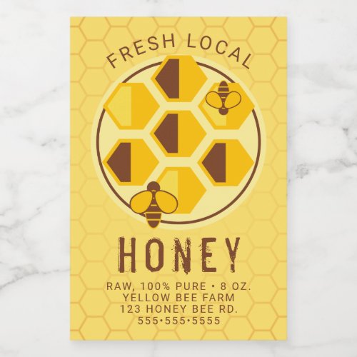 Add Your Text  Honeycomb Jar Label