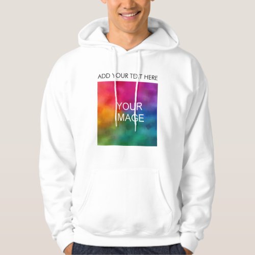 Add Your Text Image Photo Front Design Template Hoodie
