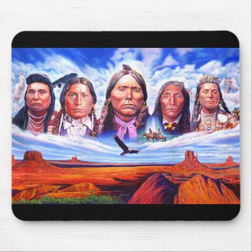 Add Your Text Indian Chiefs Native Americans Mouse Pad