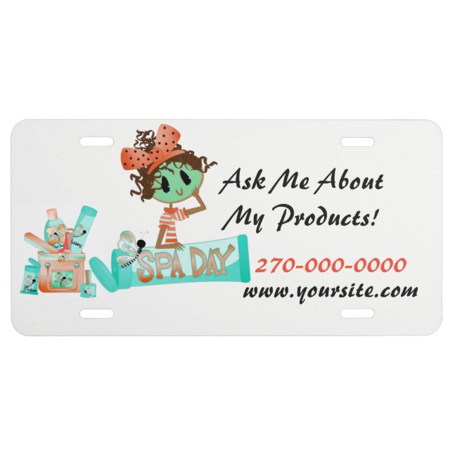 Add your text & info license plate (Front)