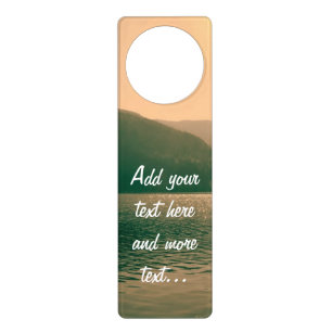 Add your text, landscape photography door hanger