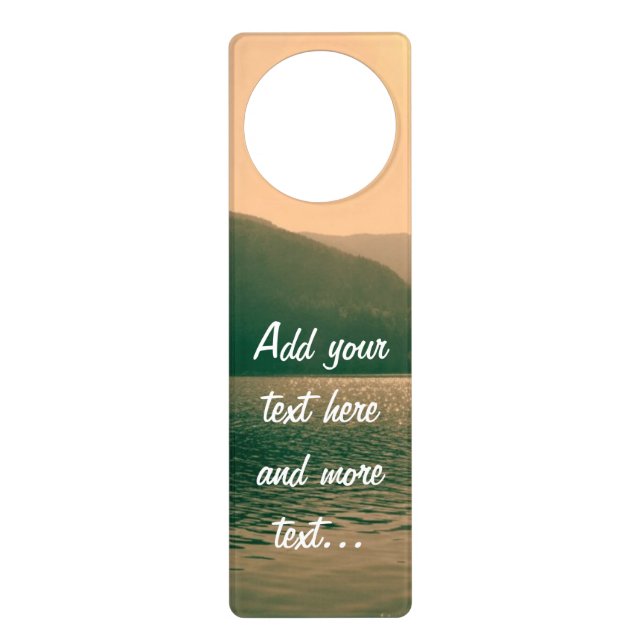 Add your text, landscape photography door hanger (Front)