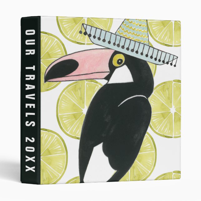 Add Your Text | Let's Taco About Love | Toucan Som 3 Ring Binder (Front/Spine)