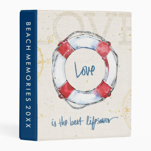 Add Your Text   Love is the Best Lifesaver Mini Binder
