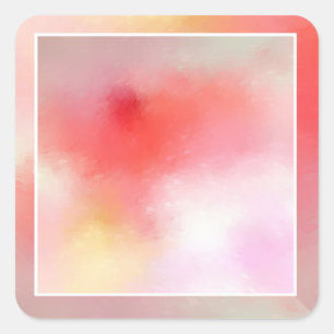 Add Your Text Modern Abstract Art Blank Template Square Sticker