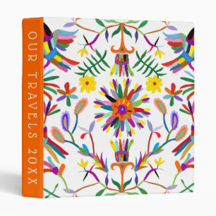 Add Your Text Modern Otomi Design II 3 Ring Binder