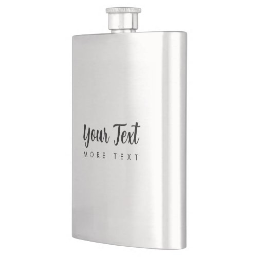 Add Your Text Modern Template Silver Typography Flask