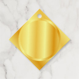 Add Your Text Monogram Faux Gold Metallic Look Favor Tags
