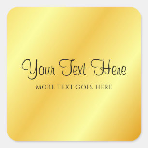 Add Your Text Monogram Initial Name Typography Square Sticker