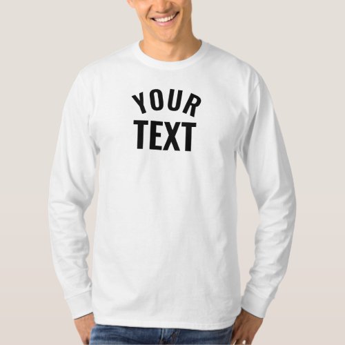 Add Your Text Name Mens Basic Long Sleeve T_Shirt