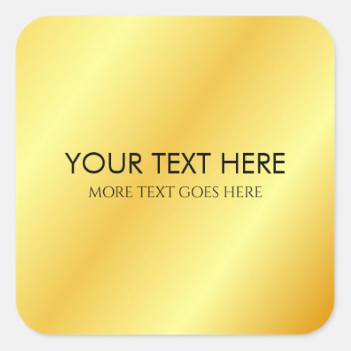 Add Your Text Name Monogram Custom Template Square Sticker