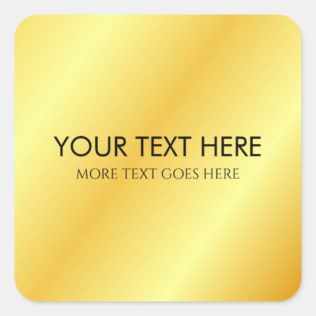 Add Your Text Name Monogram Custom Template Square Sticker (Front)