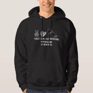 Add Your Text Name, Peace Love Skateboarding       Hoodie
