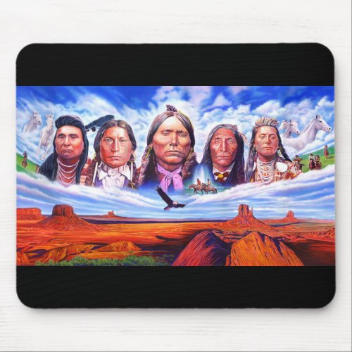 Add Your Text Native Americans Indian Chiefs Mouse Pad